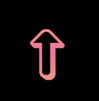 a pink arrow pointing up on a black background